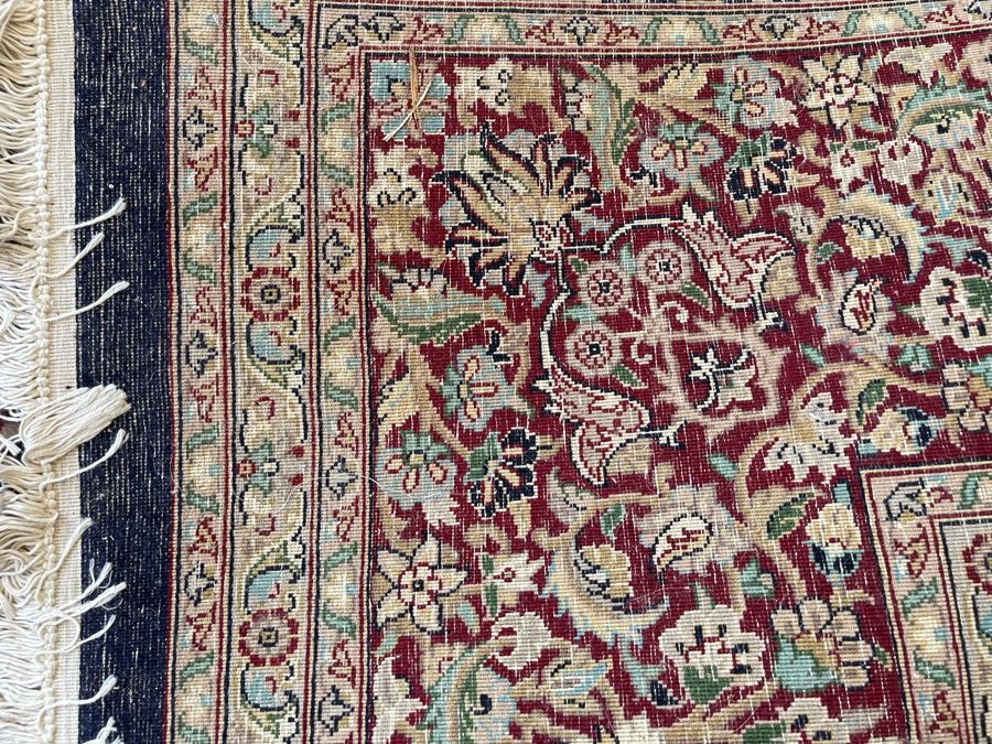 Signed Large Hand Knotted Persian Area Rug 97' X 124' [Photo 14]