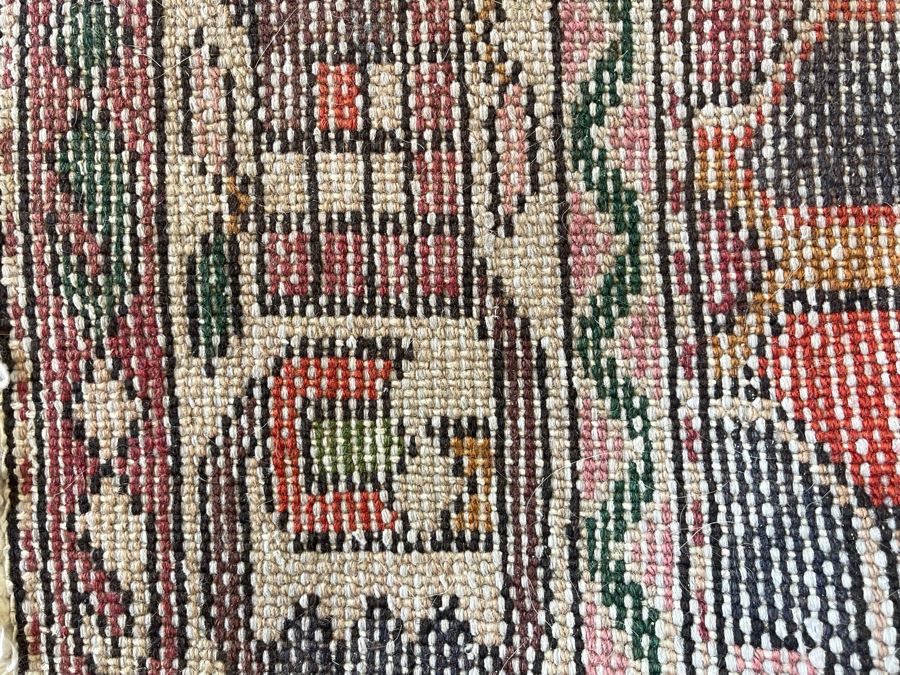 Signed Hand Knotted Persian Area Rug From Iran 78” X 115” [Photo 11]