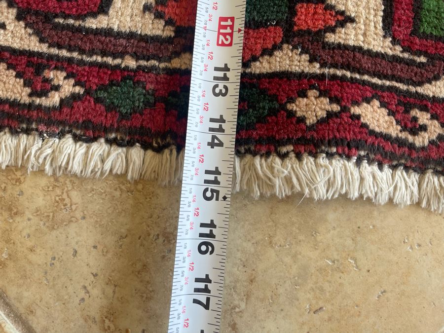 Signed Hand Knotted Persian Area Rug From Iran 78” X 115” [Photo 13]