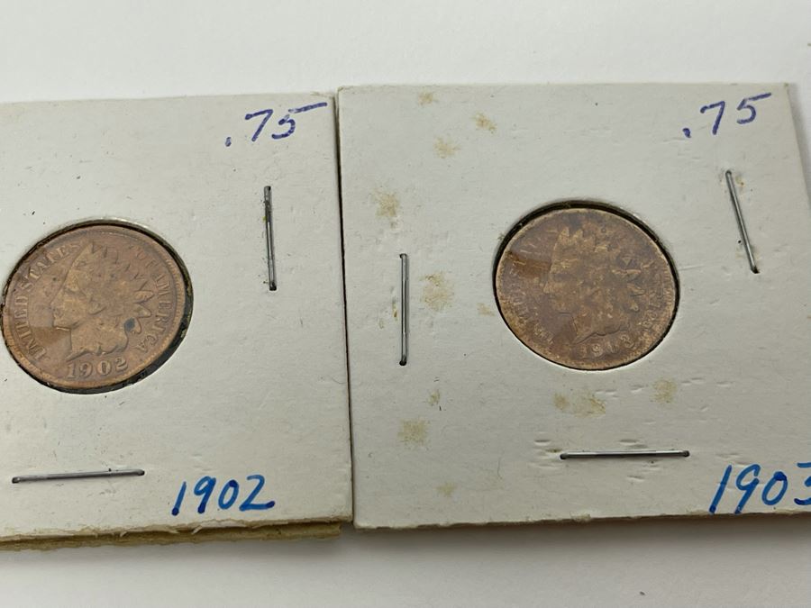 1902 And 1903 Indian Head Penny