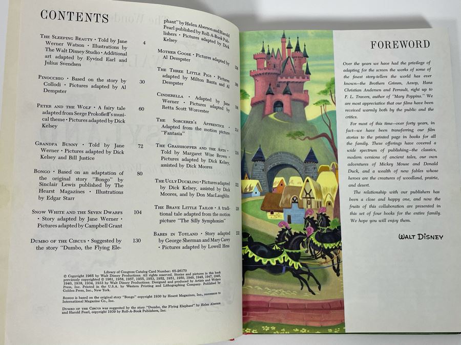 1965 Walt Disney’s Fantasyland Hardcover Book [Photo 3]
