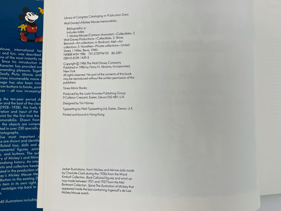 1986 Hardcover Book Walt Disney’s Mickey Mouse Memorabilia [Photo 5]