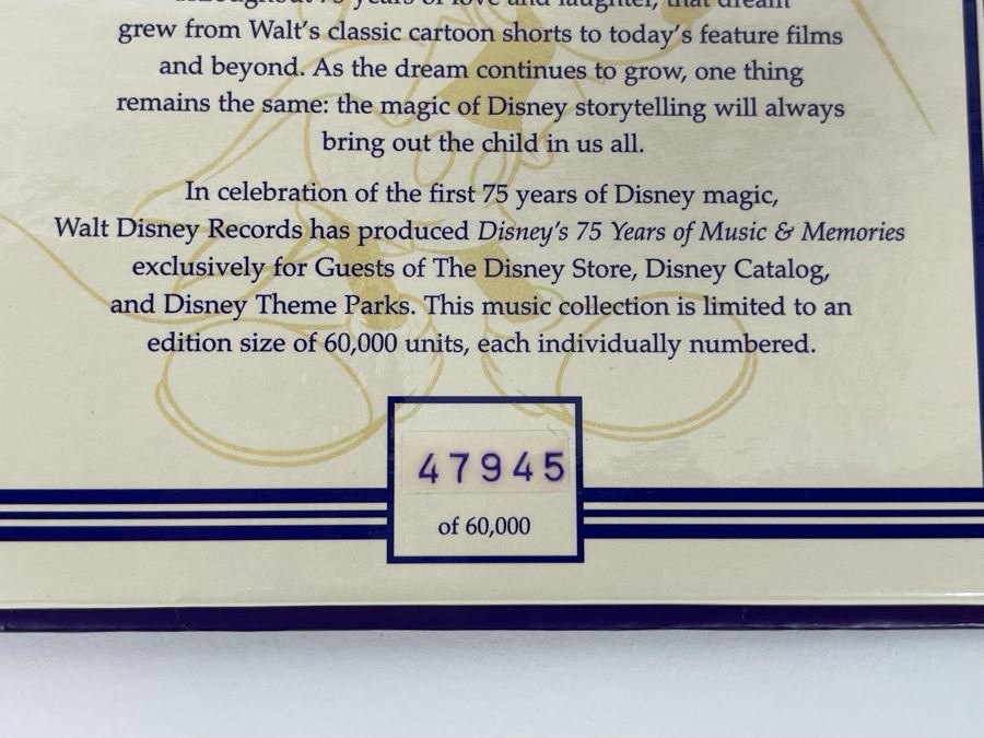 Limited Edition Disney’s 75 Years Of Music & Memories Music Cds And Book Box Set [Photo 10]