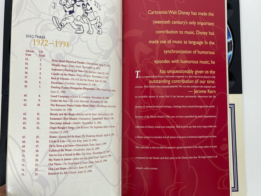 Limited Edition Disney’s 75 Years Of Music & Memories Music Cds And Book Box Set [Photo 6]