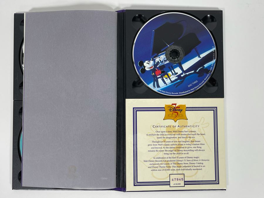 Limited Edition Disney’s 75 Years Of Music & Memories Music Cds And Book Box Set [Photo 8]