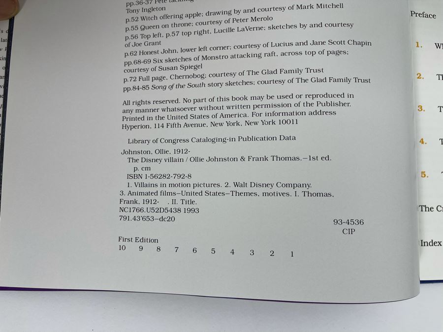 First Edition Hardcover Book The Disney Villain [Photo 8]