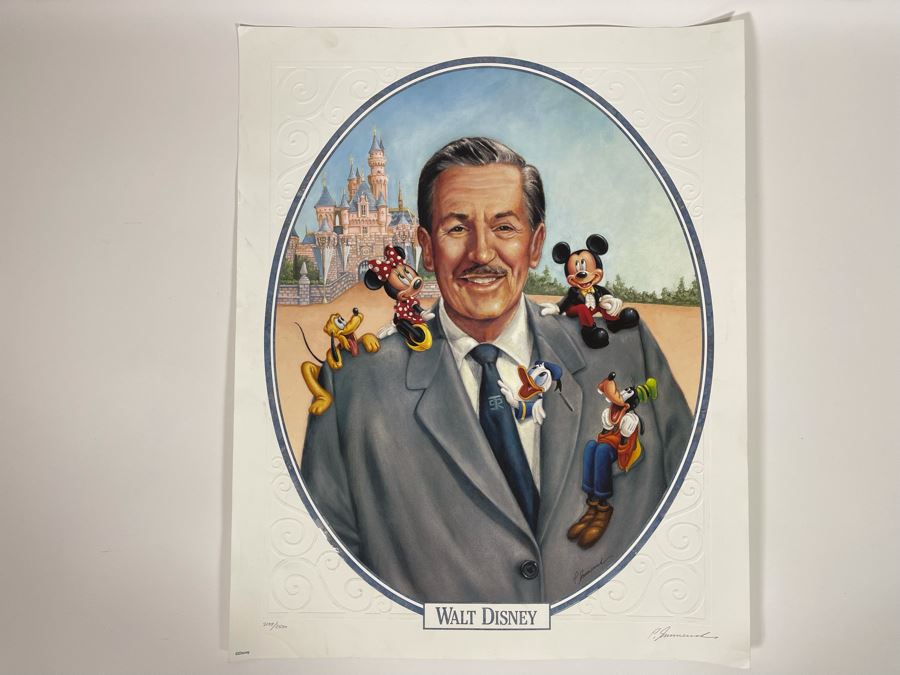 Hand Signed Limited Edition Lithograph Walt Disney’s 100th Birthday Cast Member 18.5 X 23 [Photo 1]