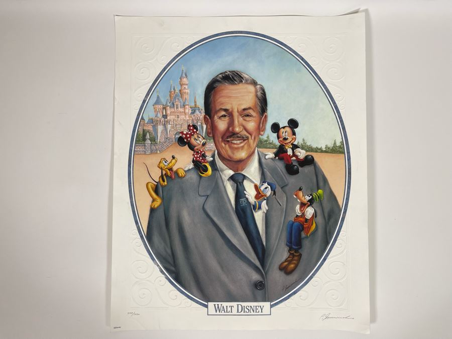Hand Signed Limited Edition Lithograph Walt Disney’s 100th Birthday Cast Member 18.5 X 23 [Photo 2]