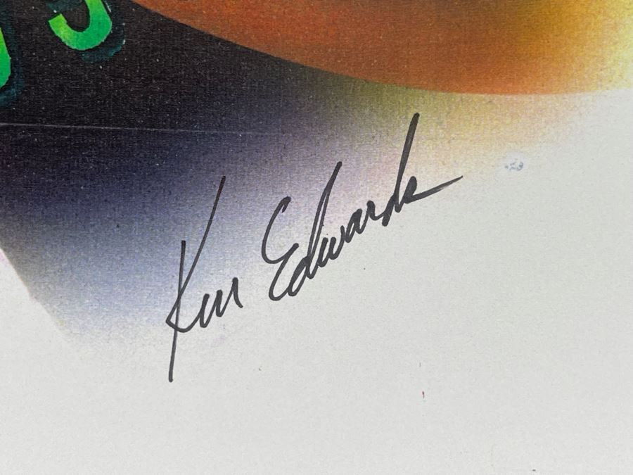 Hand Signed Ken Edwards Print Of Disney LE Art Watch Face 40th Anniversary 1955-1995 17 X 11 (Watch Featured In This Sale) [Photo 5]