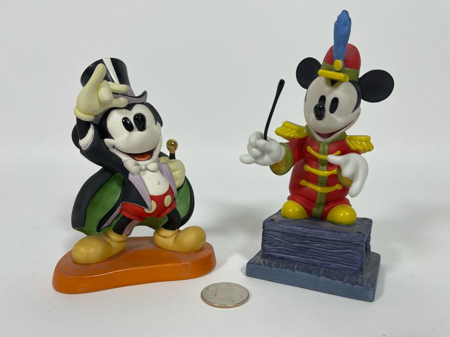 Pair Of Classics Walt Disney Mickey Mouse Figurines