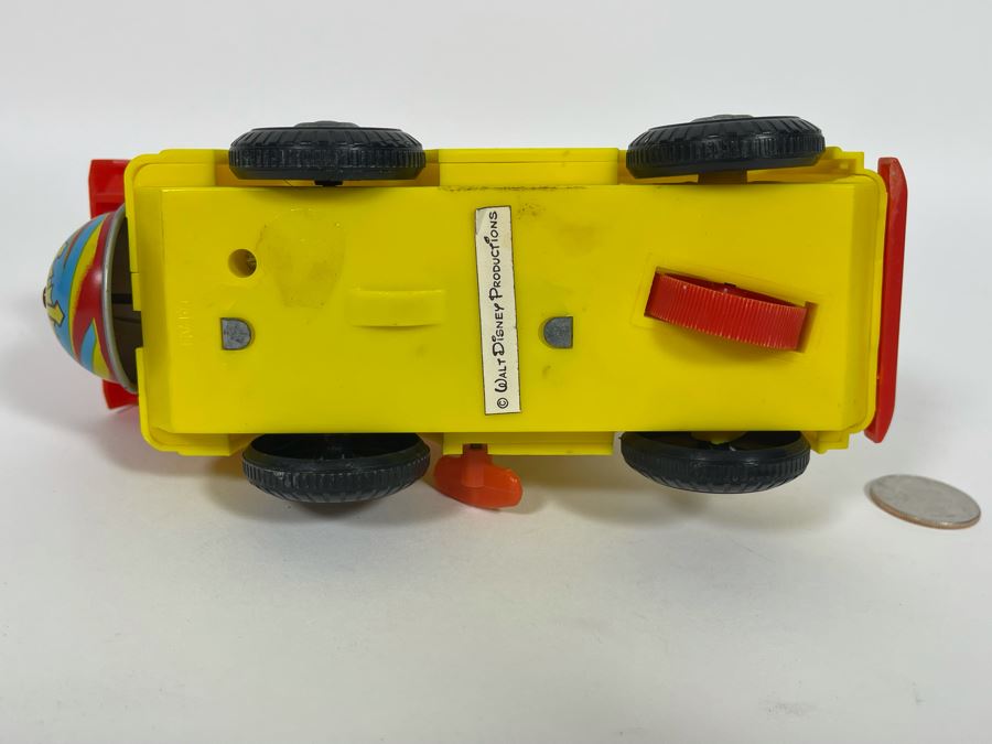 Vintage Walt Disney Productions Japanese Wind Up Mickey Mouse Toy Truck Working [Photo 9]