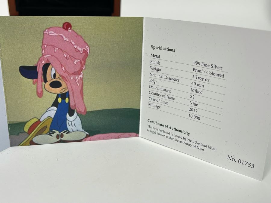 Disney Mickey Mouse Little Whirlwind 1 Oz .999 Fine Silver Coin With Case [Photo 8]