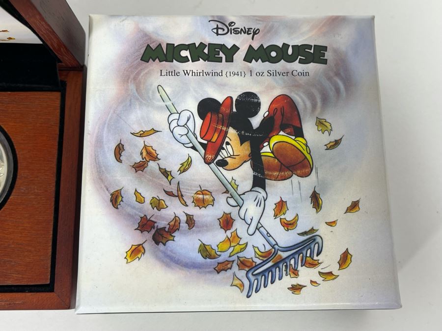 Disney Mickey Mouse Little Whirlwind 1 Oz .999 Fine Silver Coin With Case [Photo 5]