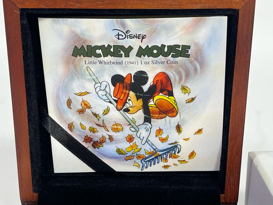 Disney Mickey Mouse Little Whirlwind 1 Oz .999 Fine Silver Coin With Case [Photo 4]