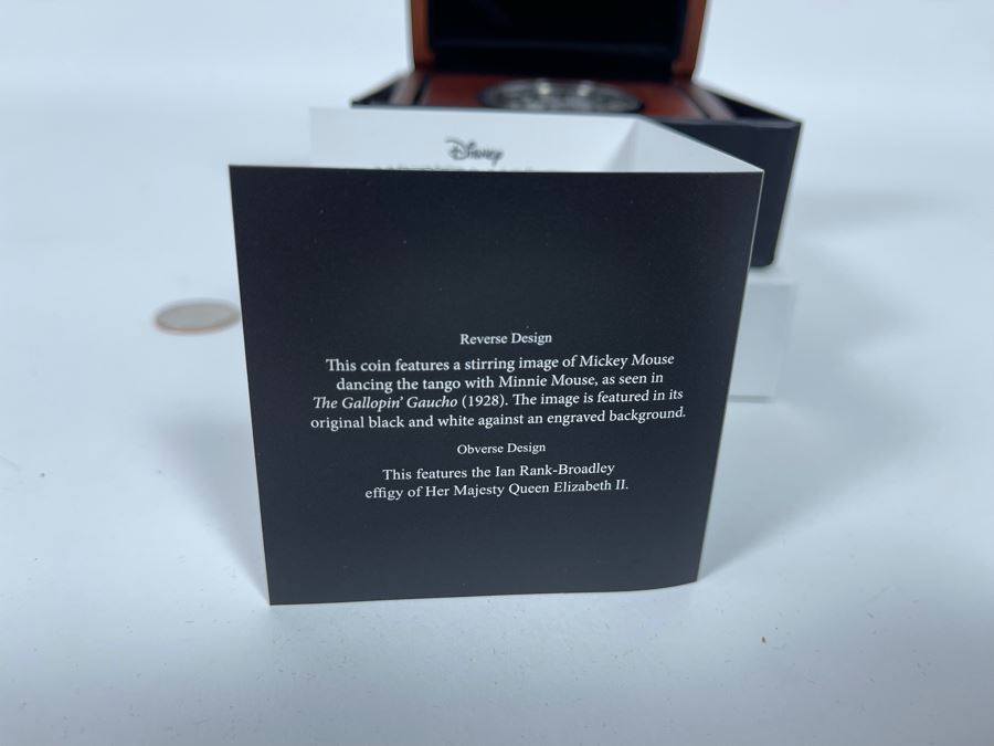 Disney Mickey Mouse The Gallopin’ Gaucho 1 Oz .999 Fine Silver Coin With Case [Photo 9]