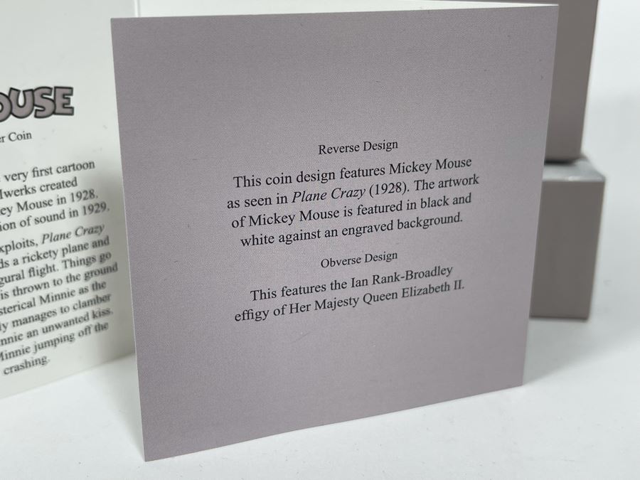 Disney Mickey Mouse Plane Crazy 1 Oz .999 Fine Silver Coin With Case [Photo 8]