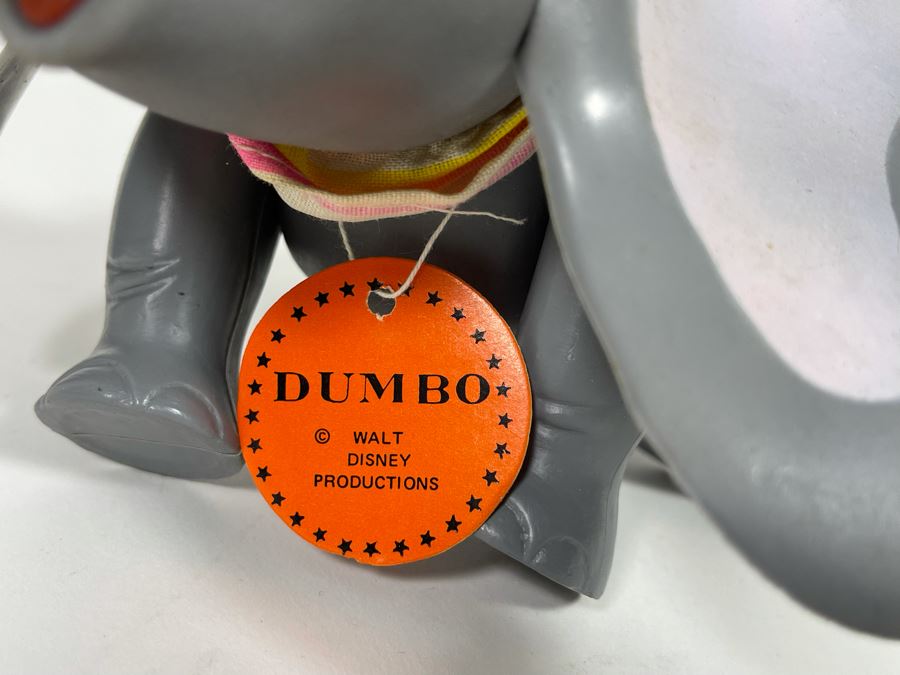 Vintage R. Dakin Disney Dumbo Plastic Figurine With Original Tag No 3528 [Photo 6]