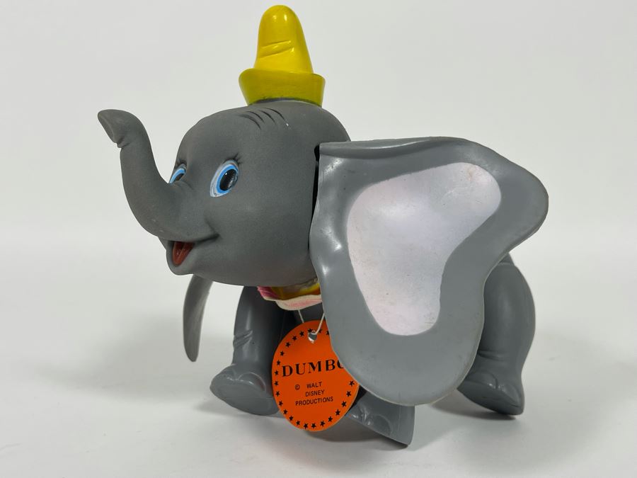 Vintage R. Dakin Disney Dumbo Plastic Figurine With Original Tag No 3528 [Photo 3]