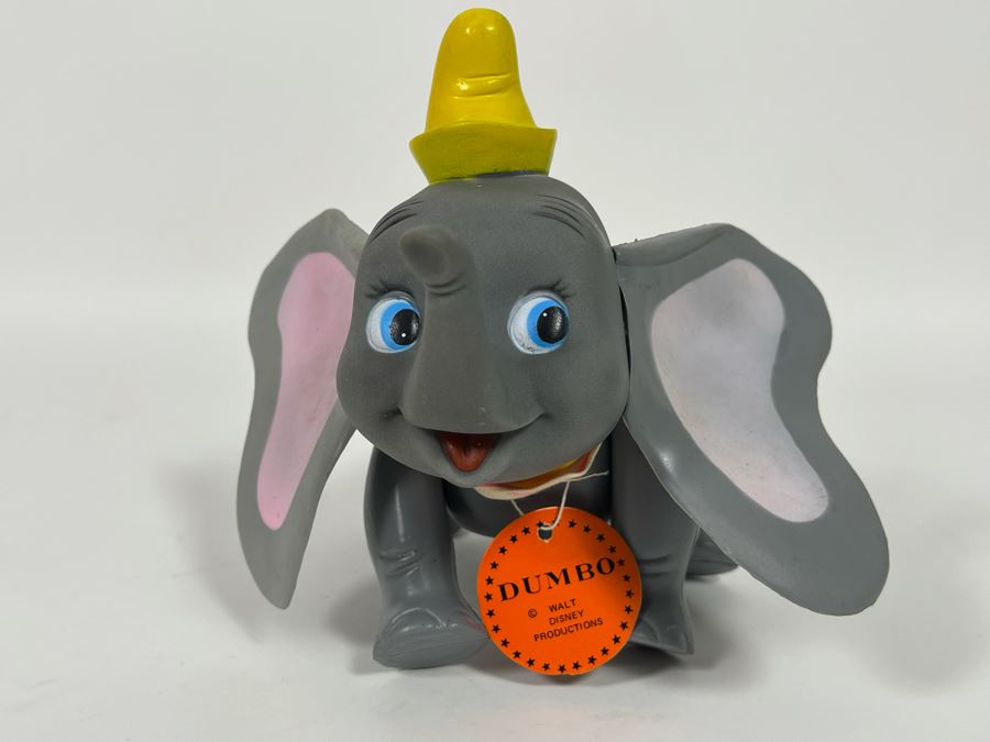 Vintage R. Dakin Disney Dumbo Plastic Figurine With Original Tag No 3528 [Photo 4]