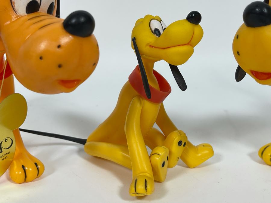 (3) Walt Disney Production Plastic Pluto Figurines One With Original Tag [Photo 5]