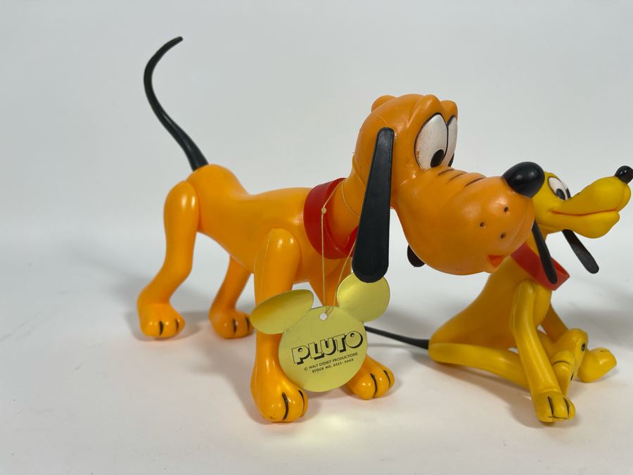 (3) Walt Disney Production Plastic Pluto Figurines One With Original Tag [Photo 3]