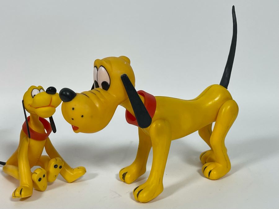 (3) Walt Disney Production Plastic Pluto Figurines One With Original Tag [Photo 6]