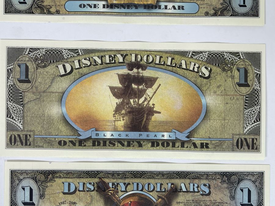 6) One Disney Dollars - Pirates Of The Caribbean