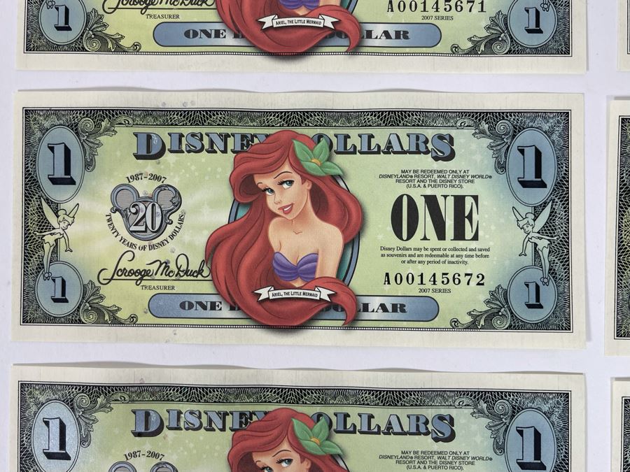 (6) One Disney Dollar - Ariel, The Little Mermaid [Photo 3]