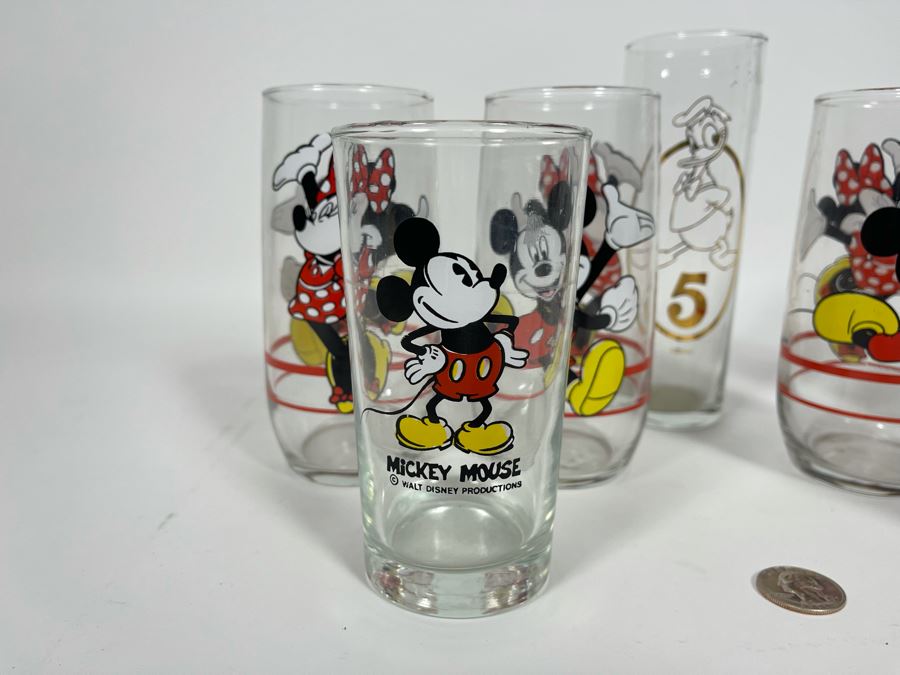 Seven Walt Disney Mickey Mouse, Minnie Mouse, Donald Duck Glasses [Photo 3]