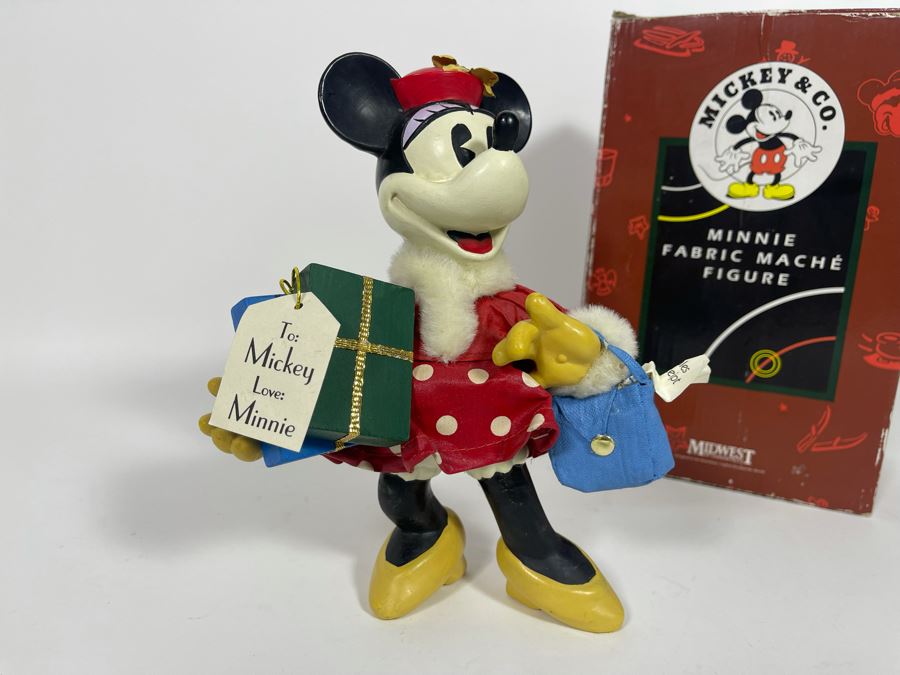 Minnie Mouse Fabric Mache Figure With Box [Photo 1]