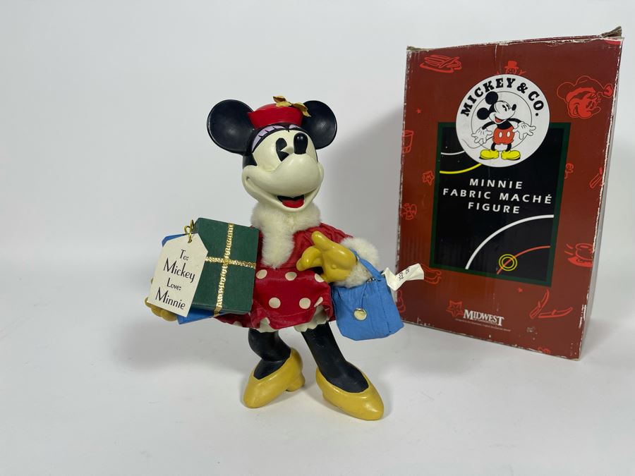 Minnie Mouse Fabric Mache Figure With Box [Photo 2]