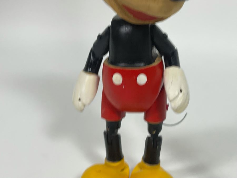 Hand Painted Hand Carved Mickey Mouse Figurine Signed On Bottom 8H [Photo 11]