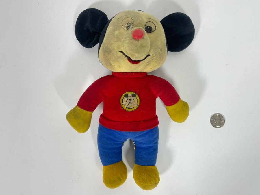 Vintage Mickey Mouse Plush Toy 11H [Photo 2]