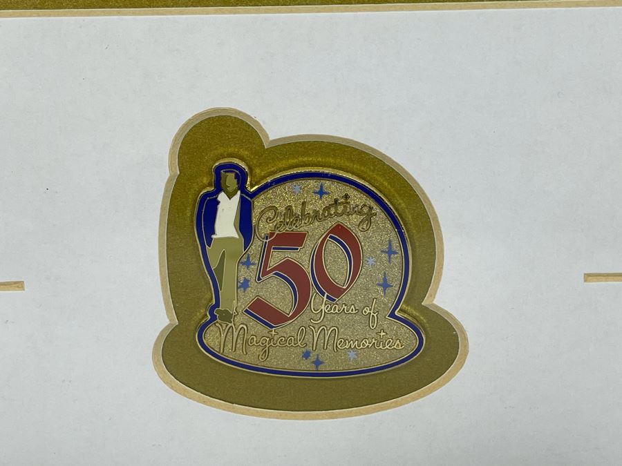 Framed Disneyland 50th Disney Dollars With Pin Framed Set Of Cinderella, Donald Duck, Stitch Disney Dollars With Cert Limited Edition 14.5 X 19.5 [Photo 7]