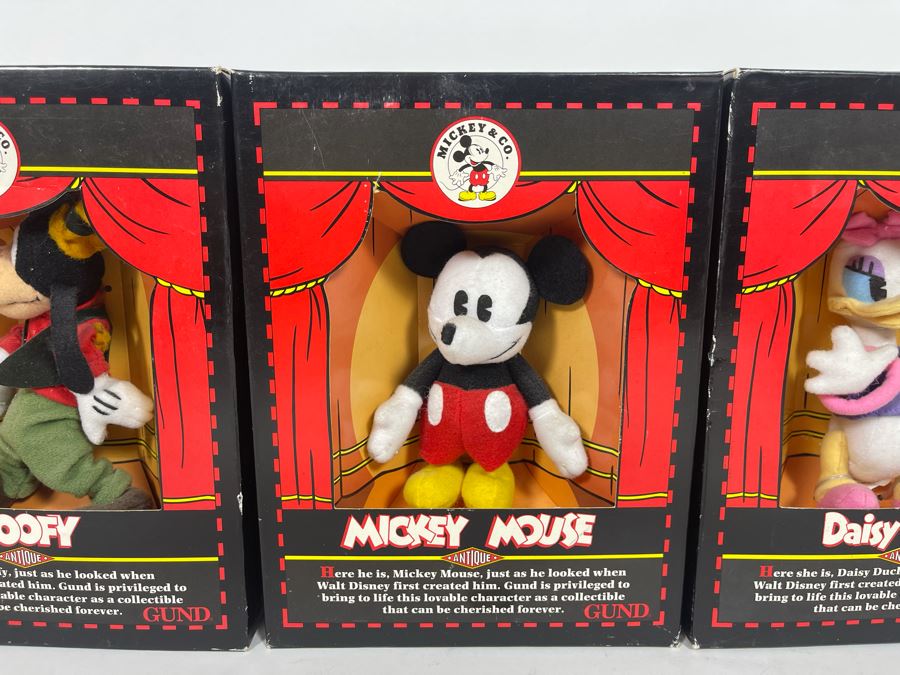 (3) GUND Disney Plush Toys: Mickey Mouse, Goofy, Daisy Duck [Photo 2]