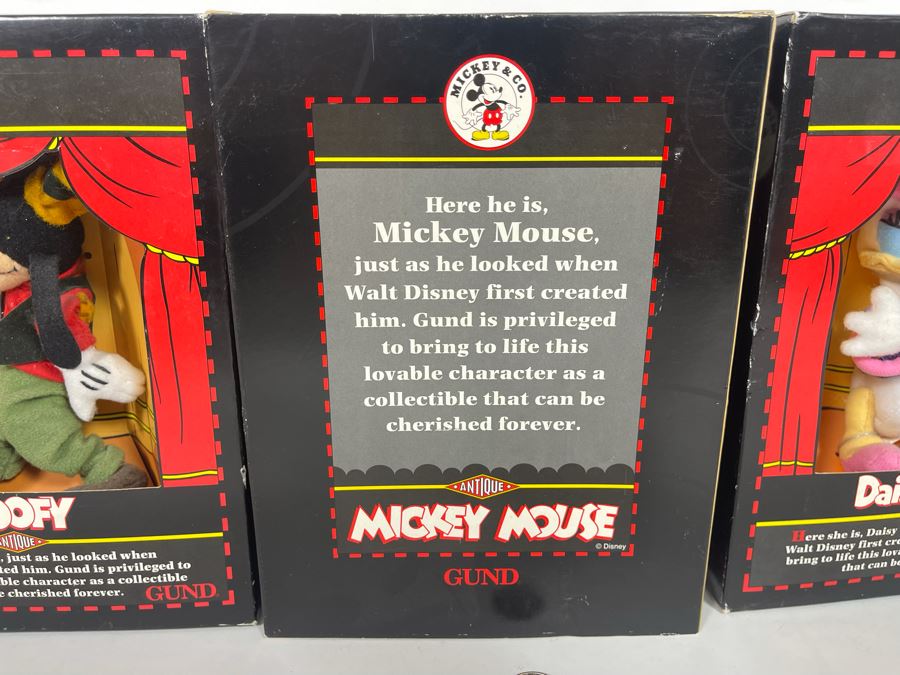 (3) GUND Disney Plush Toys: Mickey Mouse, Goofy, Daisy Duck [Photo 5]