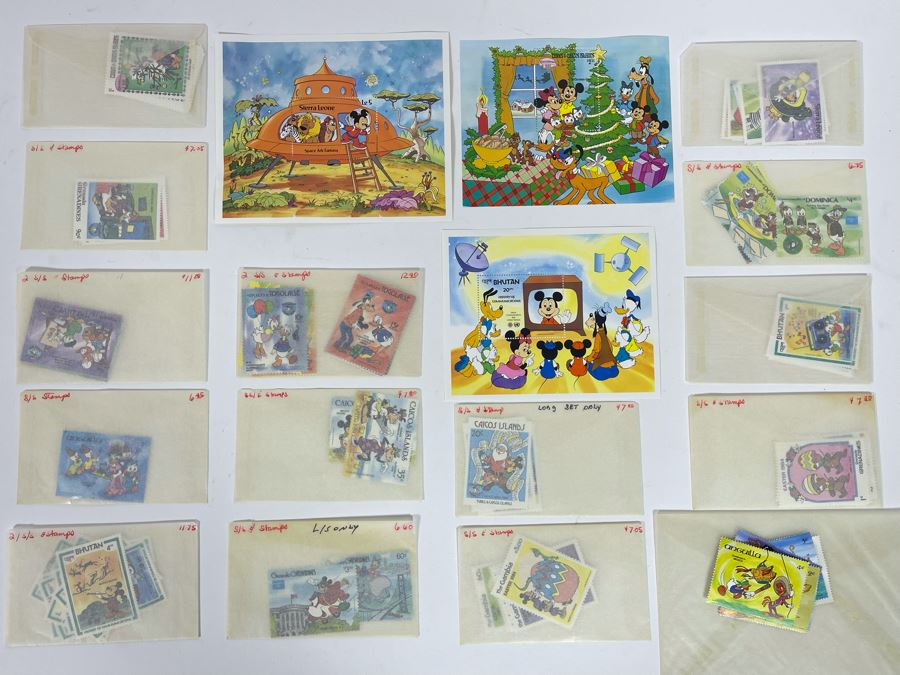 Collection Of Disney Mint Stamps