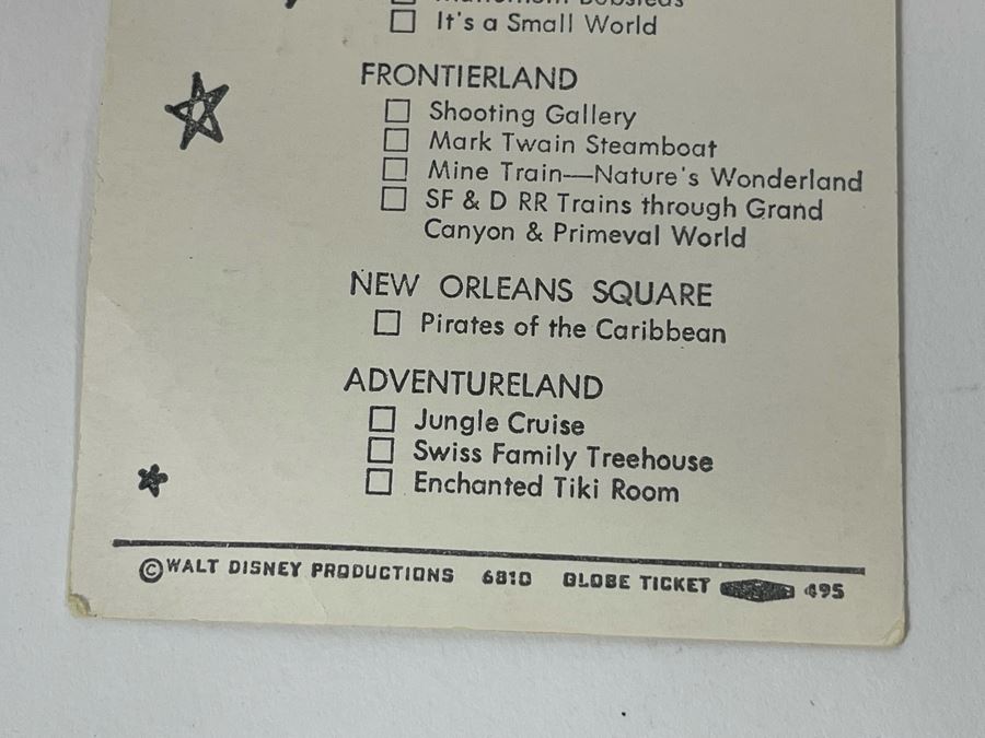 Set Of Four Unused Vintage 1970 Disneyland Magic Kingdom Key Ticket Books [Photo 9]