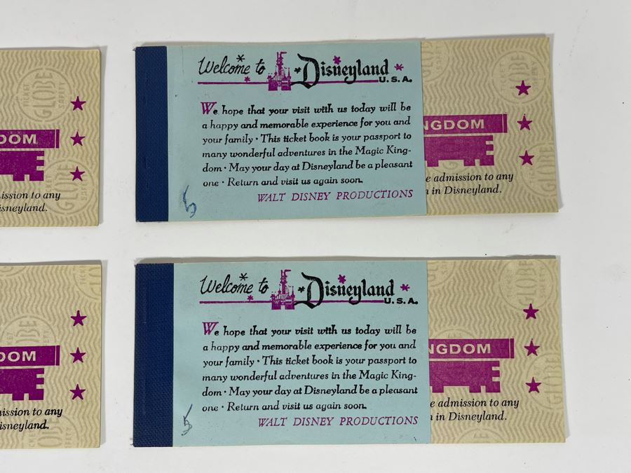 Set Of Four Unused Vintage 1970 Disneyland Magic Kingdom Key Ticket Books [Photo 4]