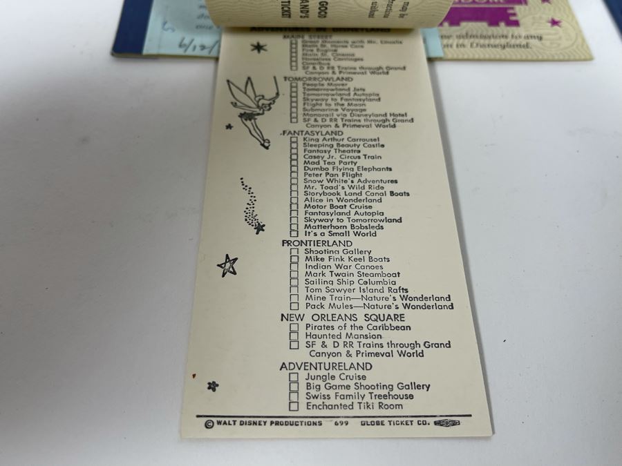 Set Of Four Unused Vintage 1970 Disneyland Magic Kingdom Key Ticket Books [Photo 6]
