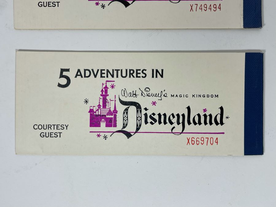 Set Of Four Unused Vintage 1970 Disneyland Magic Kingdom Key Ticket Books [Photo 6]