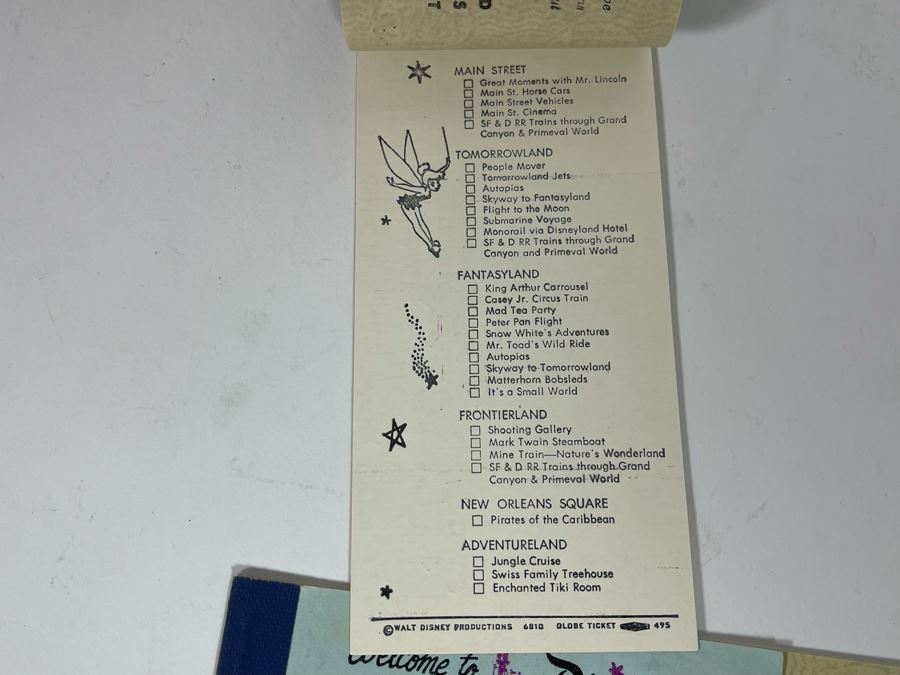 Set Of Four Unused Vintage 1970 Disneyland Magic Kingdom Key Ticket Books [Photo 4]