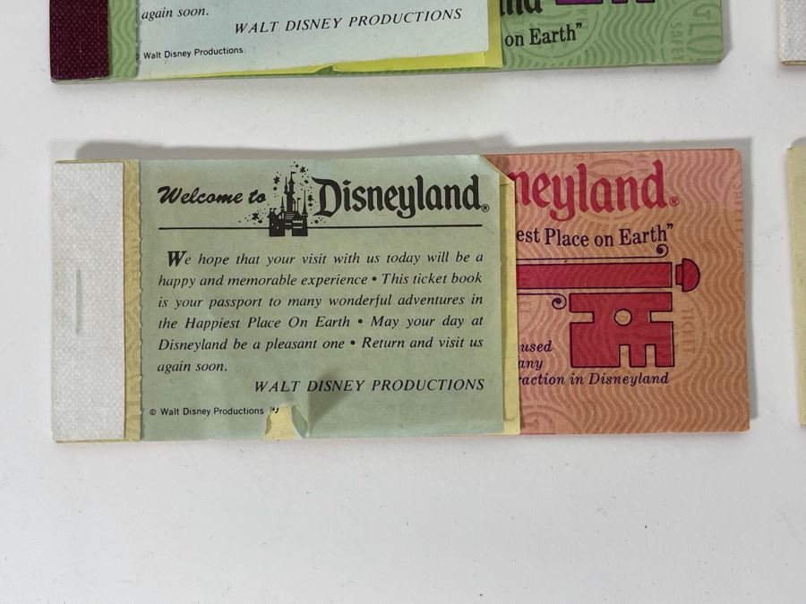 Set Of Four Vintage Disneyland Ticket Books Incomplete [Photo 6]