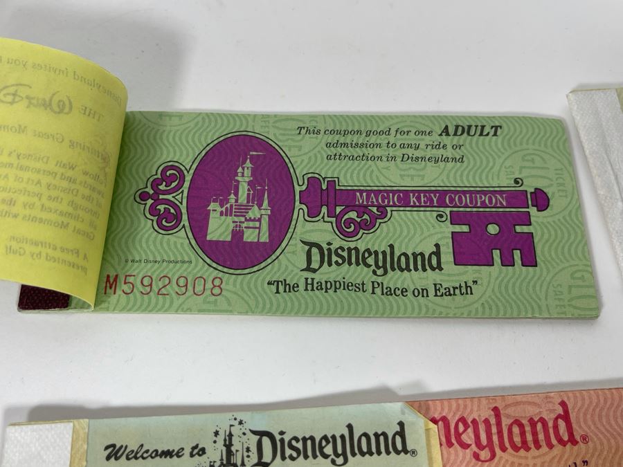 Set Of Four Vintage Disneyland Ticket Books Incomplete [Photo 8]
