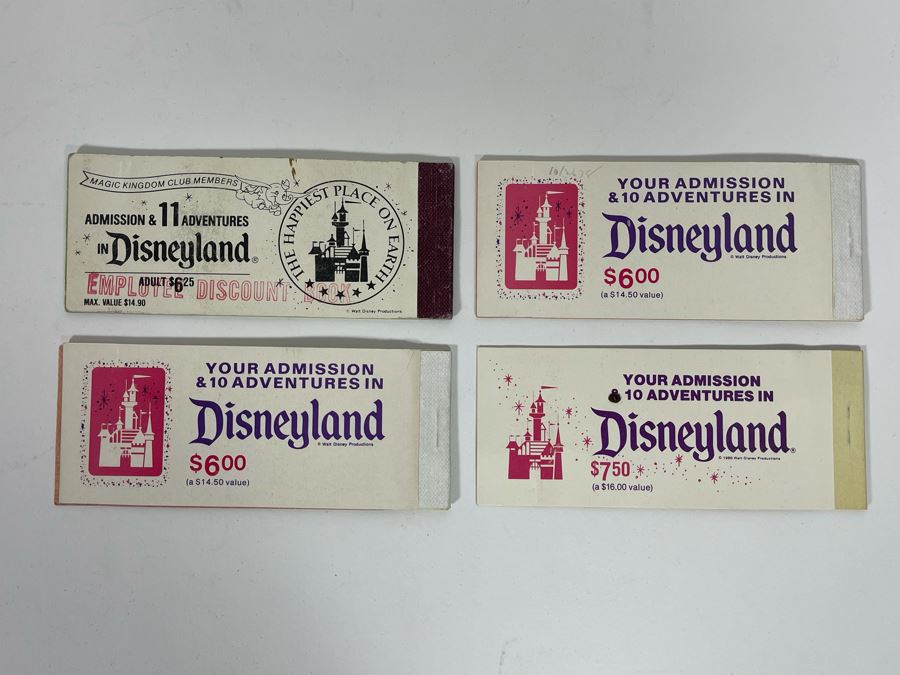 Set Of Four Vintage Disneyland Ticket Books Incomplete [Photo 10]