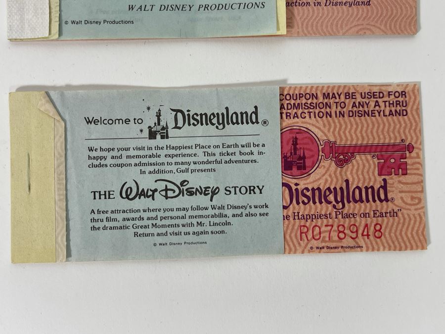 Set Of Four Vintage Disneyland Ticket Books Incomplete [Photo 5]