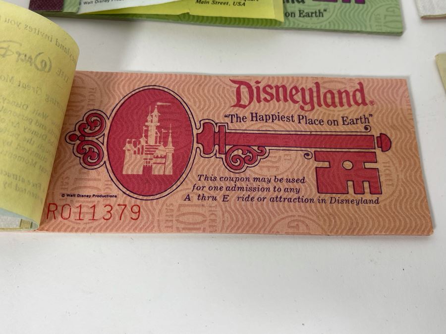 Set Of Four Vintage Disneyland Ticket Books Incomplete [Photo 9]
