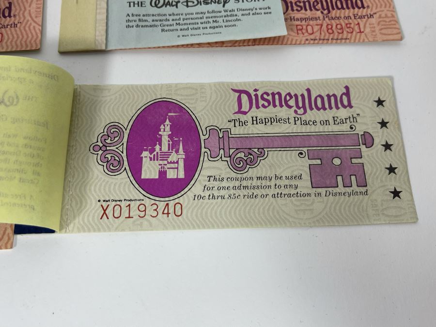 Set Of Four Vintage Disneyland Ticket Books Incomplete [Photo 7]