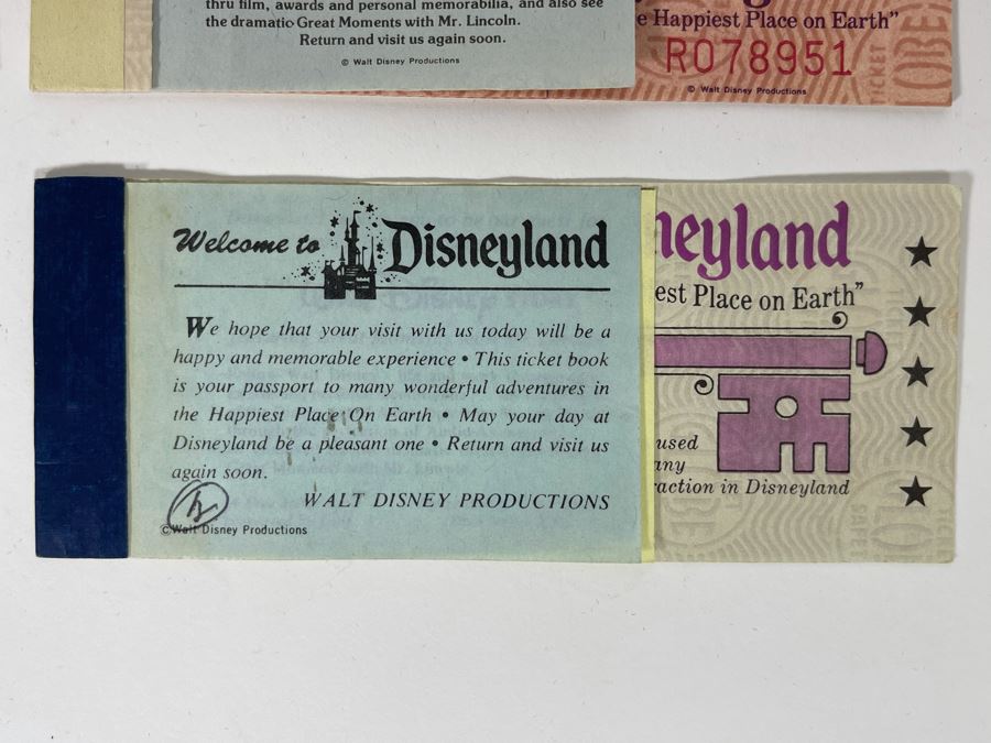 Set Of Four Vintage Disneyland Ticket Books Incomplete [Photo 5]