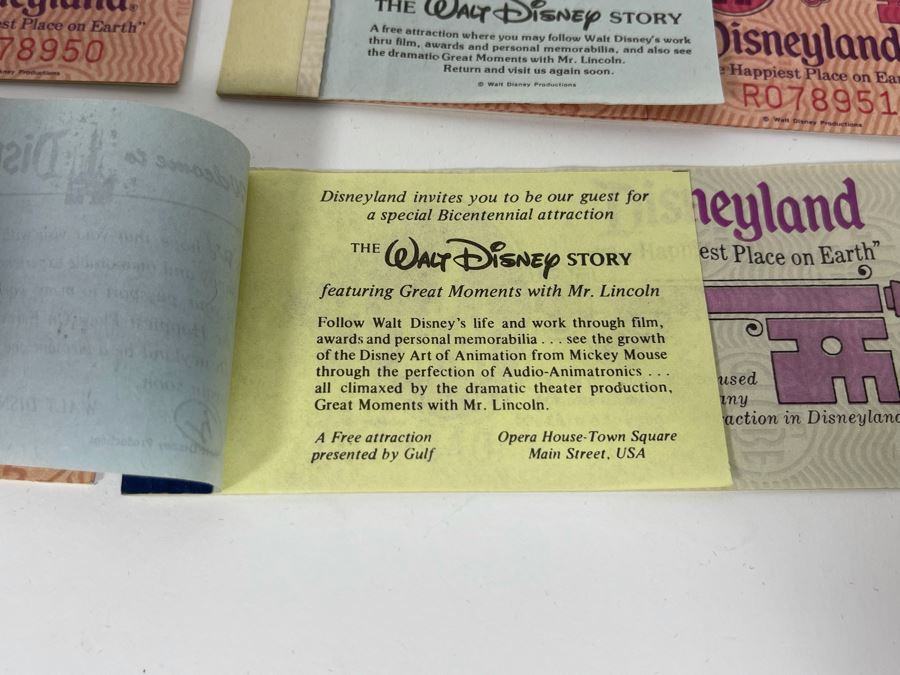 Set Of Four Vintage Disneyland Ticket Books Incomplete [Photo 6]